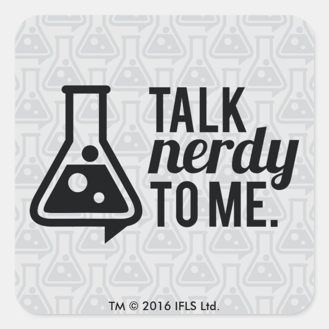 Sticker Carré Parler Nerdy (Devant)