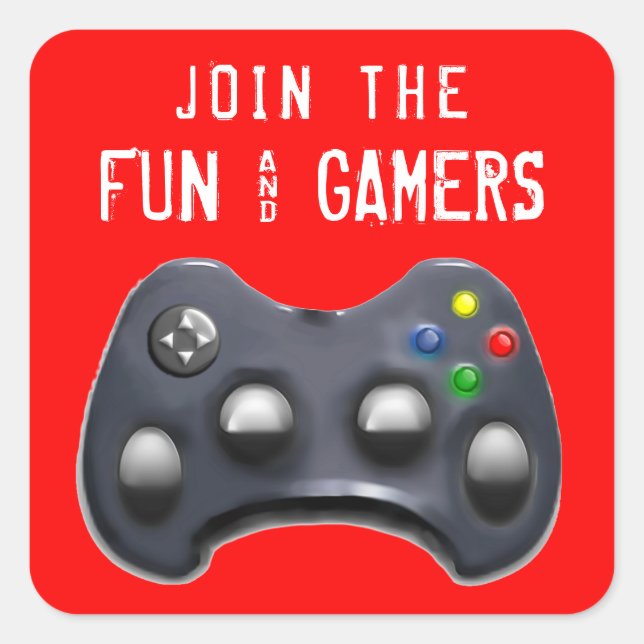 Sticker Carré partie de jeu vidéo (Devant)
