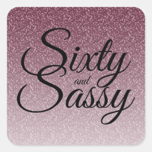 Sticker Carré Parties scintillant violette Ombre 60 et Sassy 60e