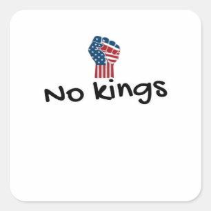 Sticker Carré Pas de rois en Amérique Classique Minimal Propre