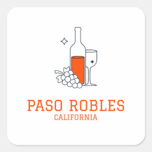 Sticker Carré Paso Robles - Californie