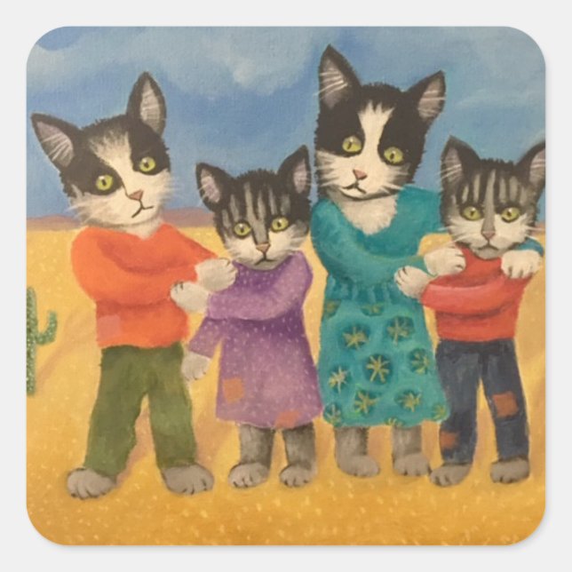 Sticker Carré Passage frontalier (Devant)