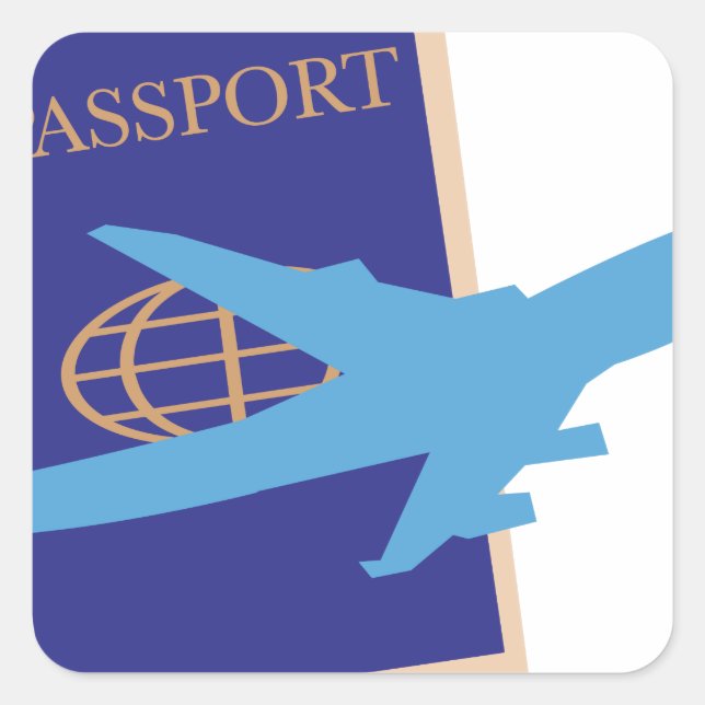 Sticker Carré Passeport (Devant)