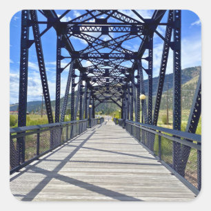 Sticker Carré Passerelle de la rivière Blackfoot