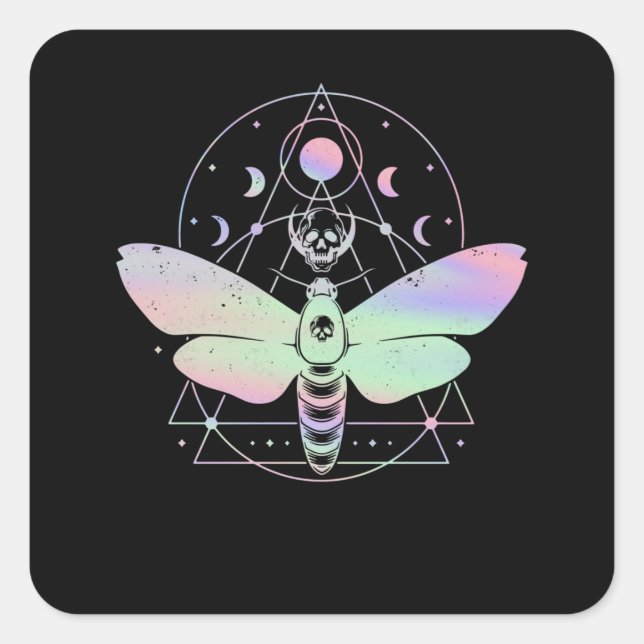 Sticker Carré Pastel Goth Cute (Devant)