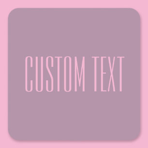 Sticker Carré Pastel Purple & Pink clair Texte modifiable mode