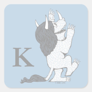 Sticker Carré Pastel Wild Thing Ajouter votre initiale