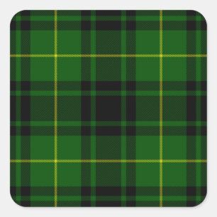 Sticker Carré Pâte verte de tartan MacArthur