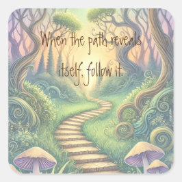 Sticker Carré Path & Quote