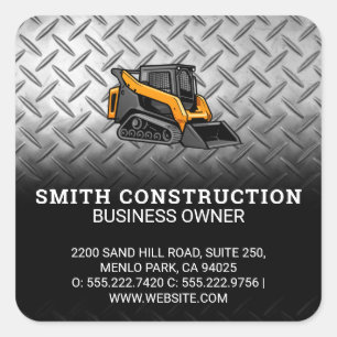 Sticker Carré Patiner   Construction   Acier