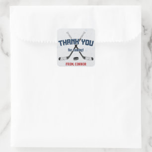 Sticker Carré Patinoire de hockey patinoire Anniversaire Merci F