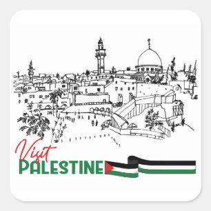 Sticker Carré Patrimoine palestinien et espoir