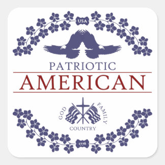 Sticker Carré PATRIOT Américain