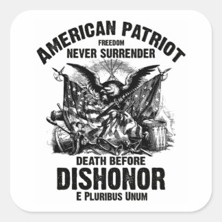 Sticker Carré Patriotes américains 3