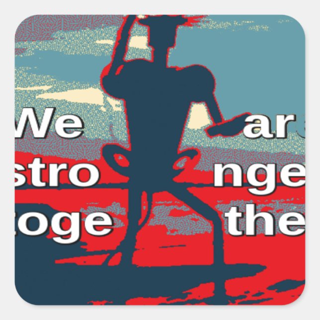 Sticker Carré Patriotic USA Hope Graphisme Art Design (Devant)