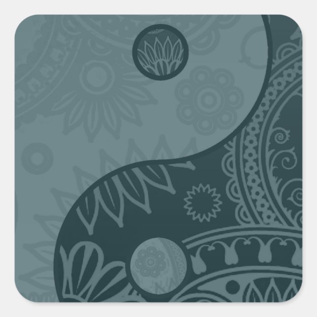 Sticker Carré Patterned Yin (Devant)