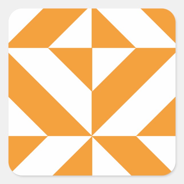 Sticker Carré Patters de Burnt Orange Geometric Deco Cube (Devant)