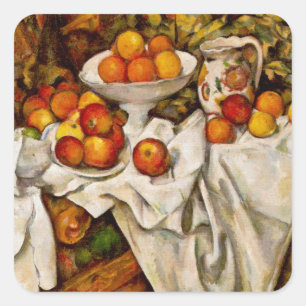 Sticker Carré Paul Cezanne Pommes Oranges Impressionnisme