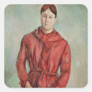 Sticker Carré Paul Cezanne   Portrait de Madame Cezanne