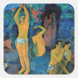 Sticker Carré Paul Gauguin - D'Où Sommes-Nous Venus ?