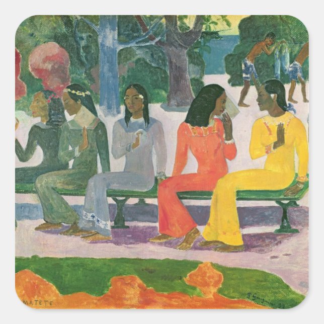 Sticker Carré Paul Gauguin | Ta Matete (Devant)