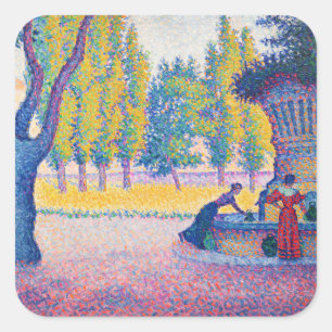 Sticker Carré Paul Signac - Saint-Tropez, Fontaine des Lices