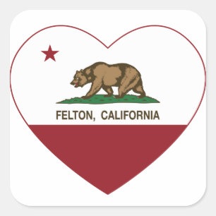 Sticker Carré pavillon californien coeur de felton