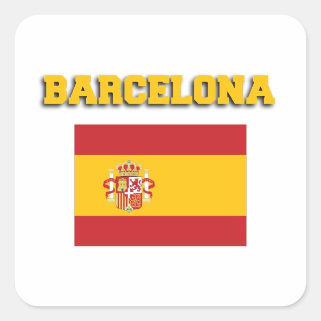Sticker Carré Pavillon Espagne de Barcelone (Devant)