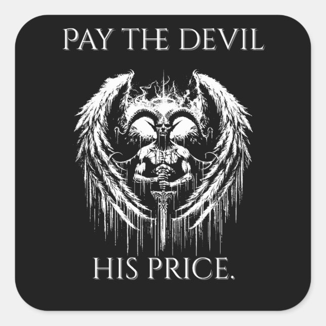 Sticker Carré Pay the Devil His Price (Devant)