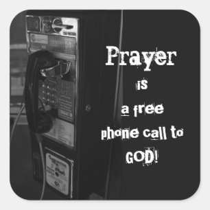Sticker Carré Payer le téléphone vers les chevaliers de Dieu