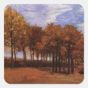 Sticker Carré Paysage d'automne par Vincent van Gogh
