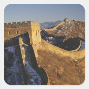 Sticker Carré Paysage de la Grande Muraille sous le coucher du s