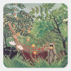 Sticker Carré Paysage exotique, 1910