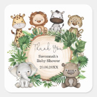 Paysage tropical Safari Jungle Baby Animals Favori
