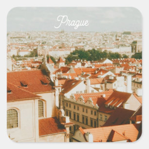 Sticker Carré Paysage urbain de Prague Souvenir