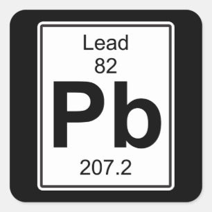 Sticker Carré Pb - plomb