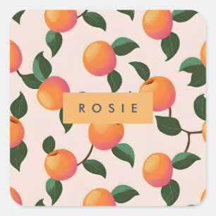 Sticker Carré Peachs Motifs de pêche personnalisés