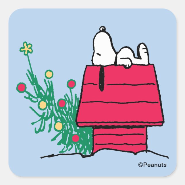 Sticker Carré Peanuts | Be Festive (Devant)