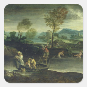 Sticker Carré Pêche