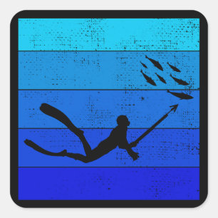 Sticker Carré Pêche à la traîne Pêche en haute mer