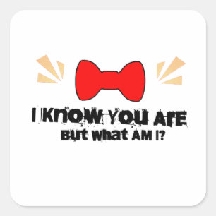 Sticker Carré Pee Wee Herman Je Sais Que Vous Êtes Mais Qu'Est-C