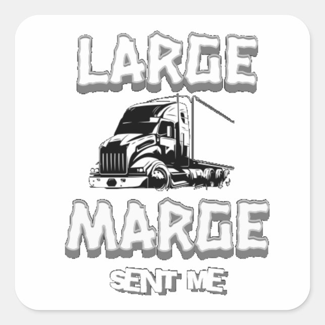 Sticker Carré Pee Wee Herman Large Marge M'A Envoyé (Devant)