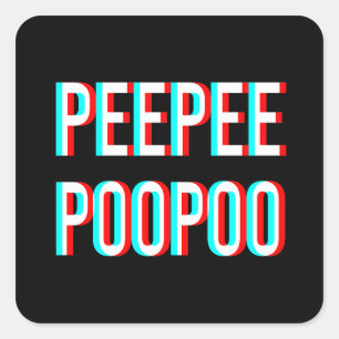Sticker Carré Peepee Poopoo