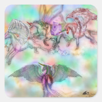 Pegasus Pegasus Pegacorn Horse ailé Rainbow Herd