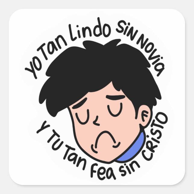 Sticker Carré Pegatina Ádam yo tan lindo sin novia Edificaturas  (Devant)