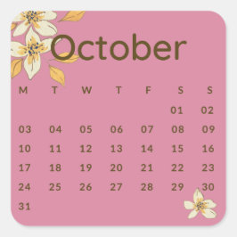Sticker Carré Pegatinas mes del año - October (S'F) *2022