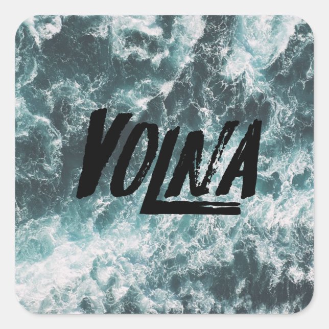 Sticker Carré Pegatinas Volna olas (Devant)
