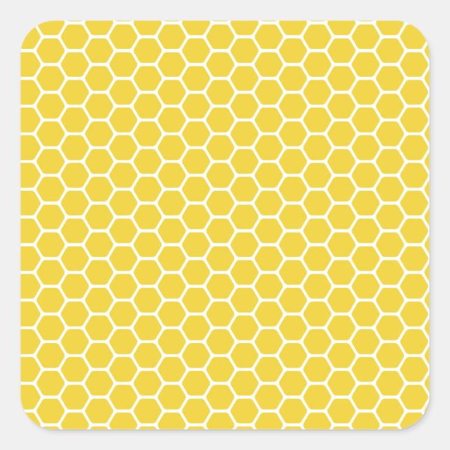 Sticker Carré Peigne jaune (Devant)