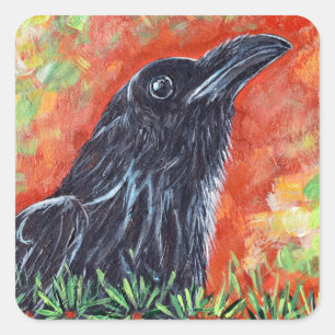 Sticker Carré Peinture de Corneille attentive