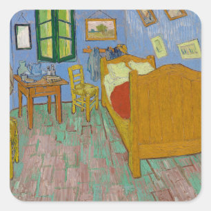 Sticker Carré Peinture de la chambre de Vincent Van Gogh